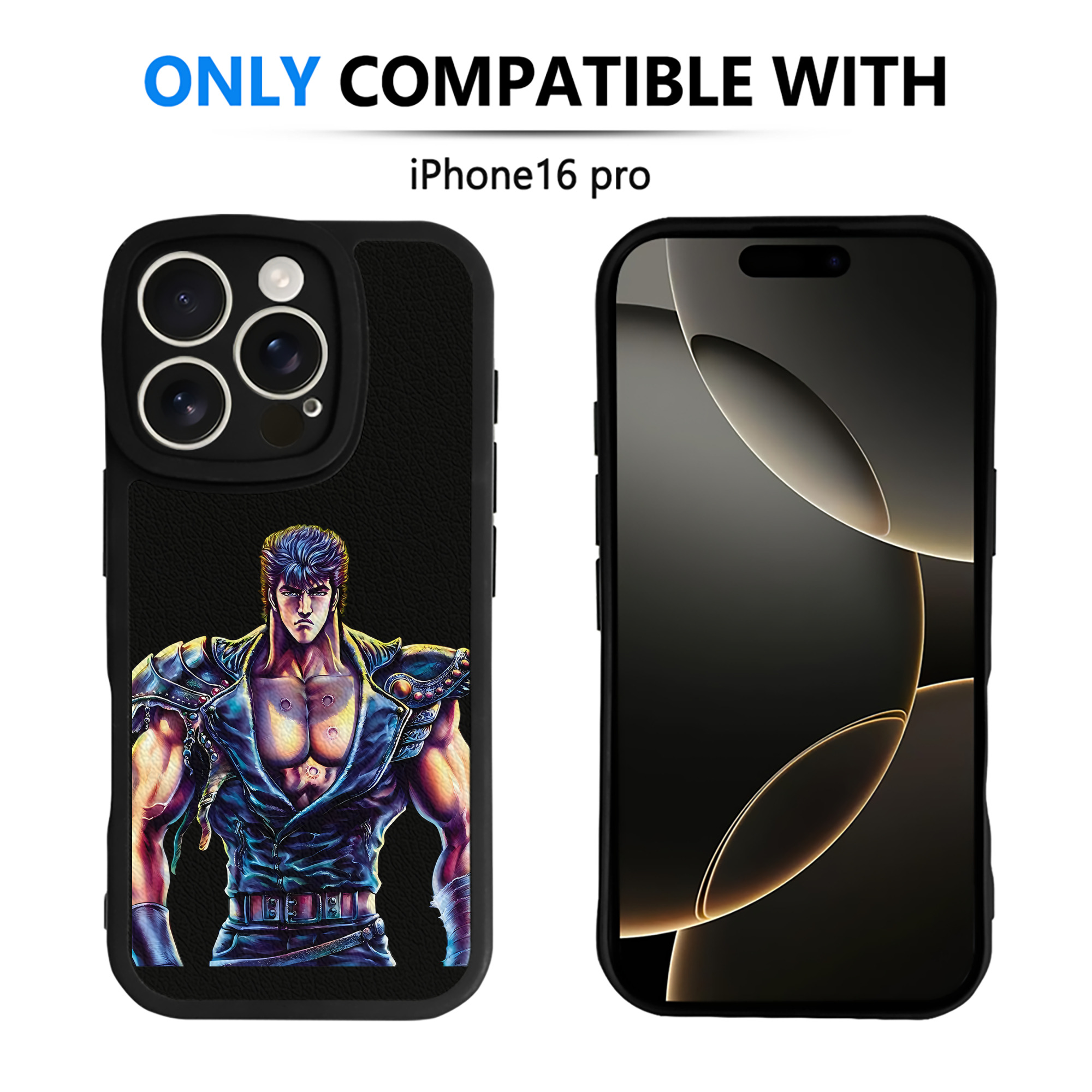 （画像用） 北斗の拳 Fist of the North Star 【iPhone 16シリーズ対応】シリコンスマホケース（レザー調） 材質：シリコン